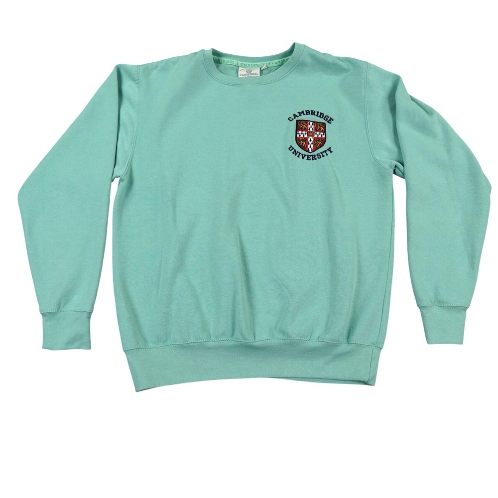 Cambridge University Ryder Amies Sweatshirt Mens L Mint Green Crest Soft VTG